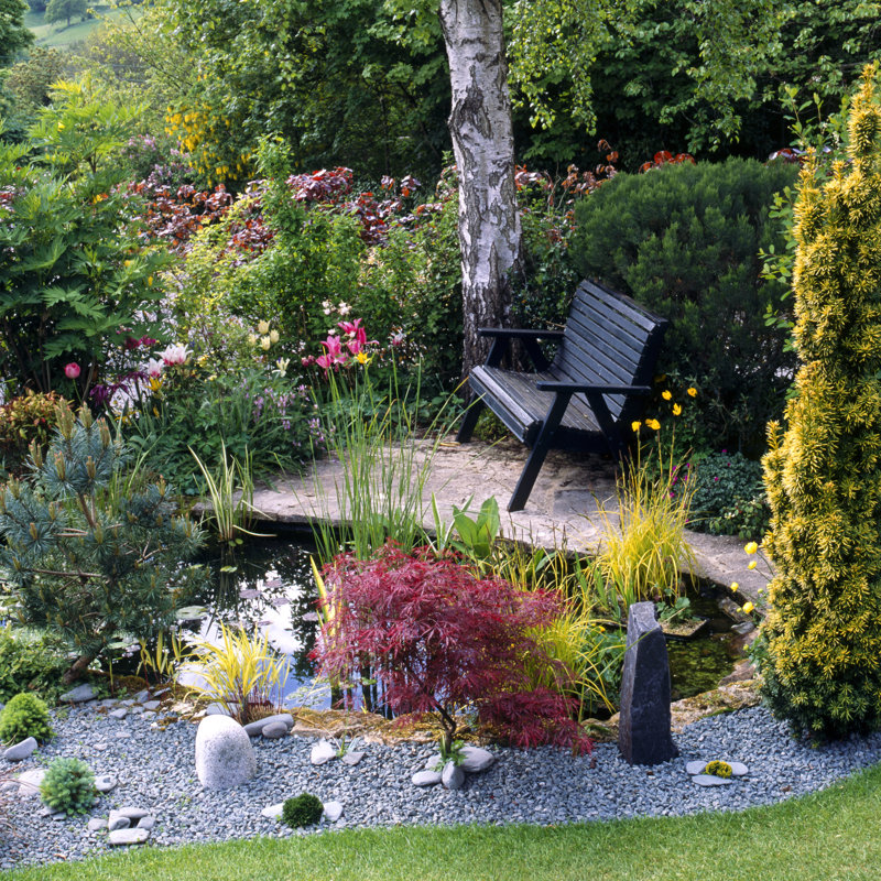 Quiet Garden Corner by ChrisAt - No Frame Print on Canvas, 76cm H x 76cm W