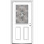 Porte d'entrée pré-montée en fibre de verre 1/2 panneau 2 panneaux Grace Grace-1394257296-1394257298-1394257302
