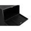 Rangement pour armoire de bureau en métal noir: support à 2 portes avec 4 roulettes, cloison réglable, apparence élégante, pour les zones d'impression