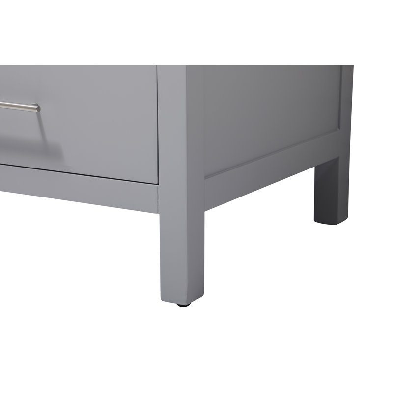 Ensemble de meuble-lavabo simple 24 po Gilley, Blanc de Carrare, Gris