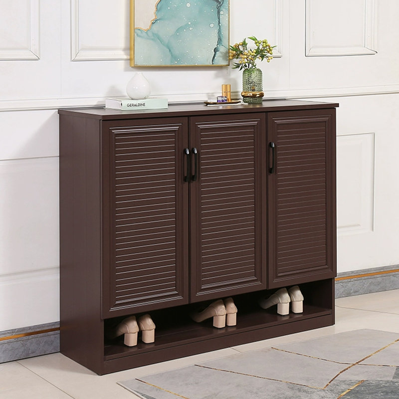 Rangement pour chaussures en aluminium brun noisette