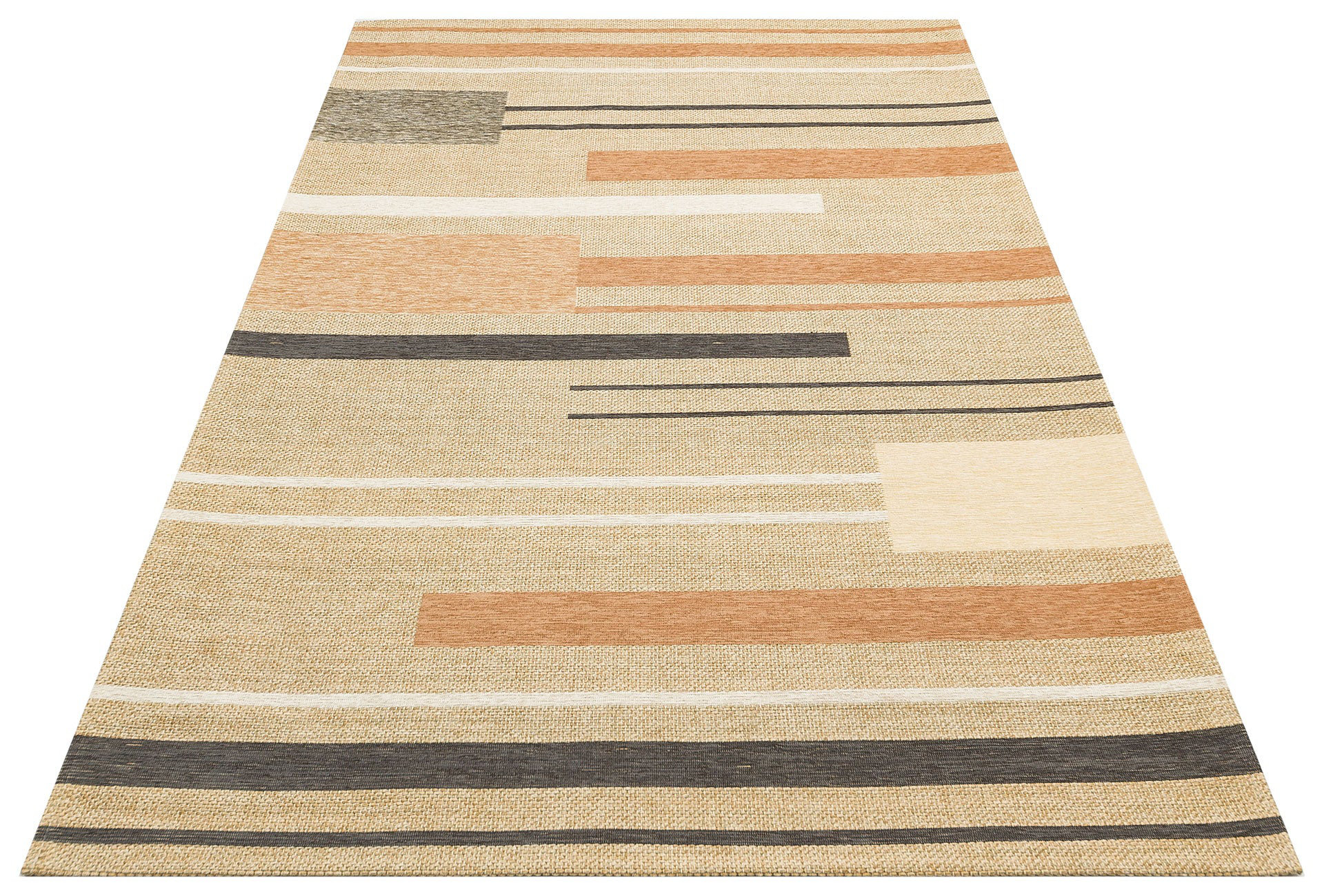 Rosecliff Heights Gleisdorf Brown Striped Acrylic Machine Made Area Rug ...