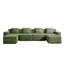 Canapé modulaire modulaire en U à 4 places avec assise profonde, confort en forme de nuage, coussins décoratifs et 2 repose-pieds mobiles pour une détente ultime-826703769