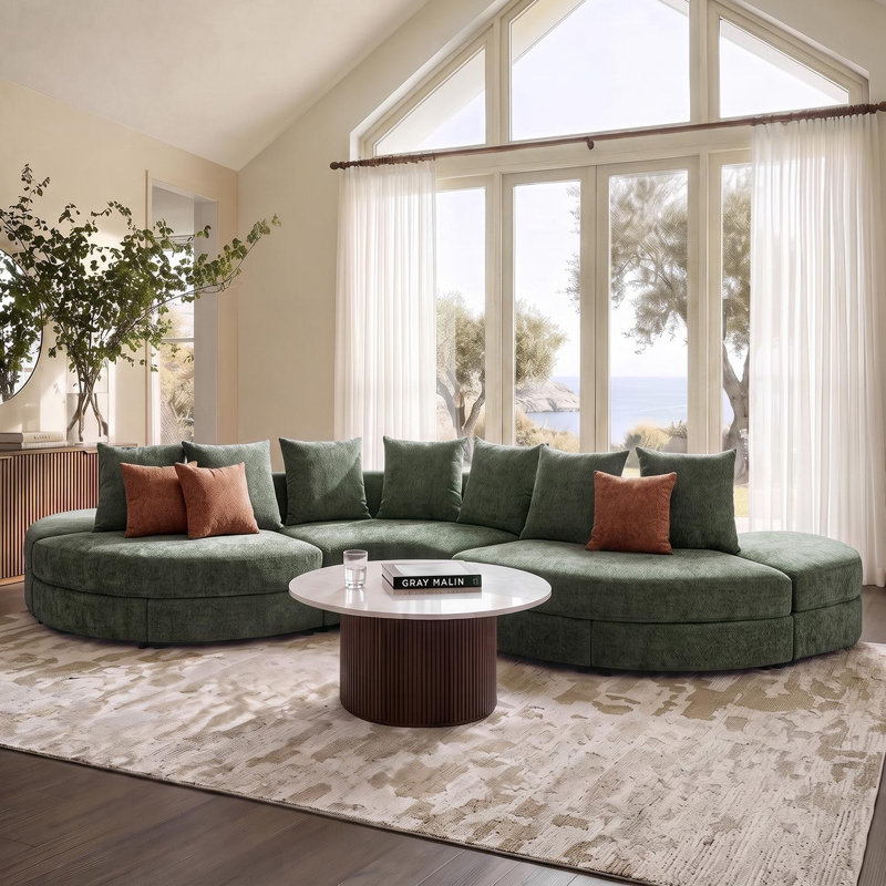 Canapé modulaire Modern David, Polyester forêt