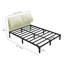 Lit plateforme en tissu d'ameublement-1739986222-1739986220