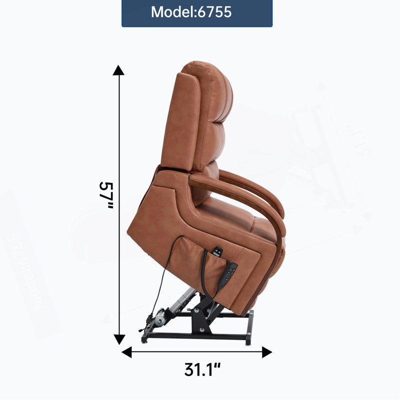 Fauteuil inclinable Power Leatheraire Lift, Orange