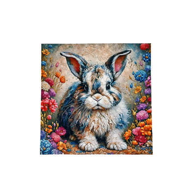 Lapin - puzzle en bois par Wizardi F07N9-2
