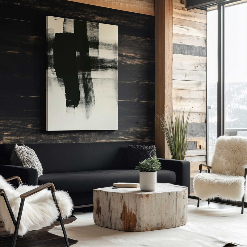 Impression sur toile gris anthracite Whisper III, Toile tendue, H 30 po x l 20 po x P 1,25 po
