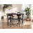 Raihan Pine Solid Wood Top Metal Base Dining Table-135271119