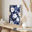 Motif floral bleu marine et fleurs IV