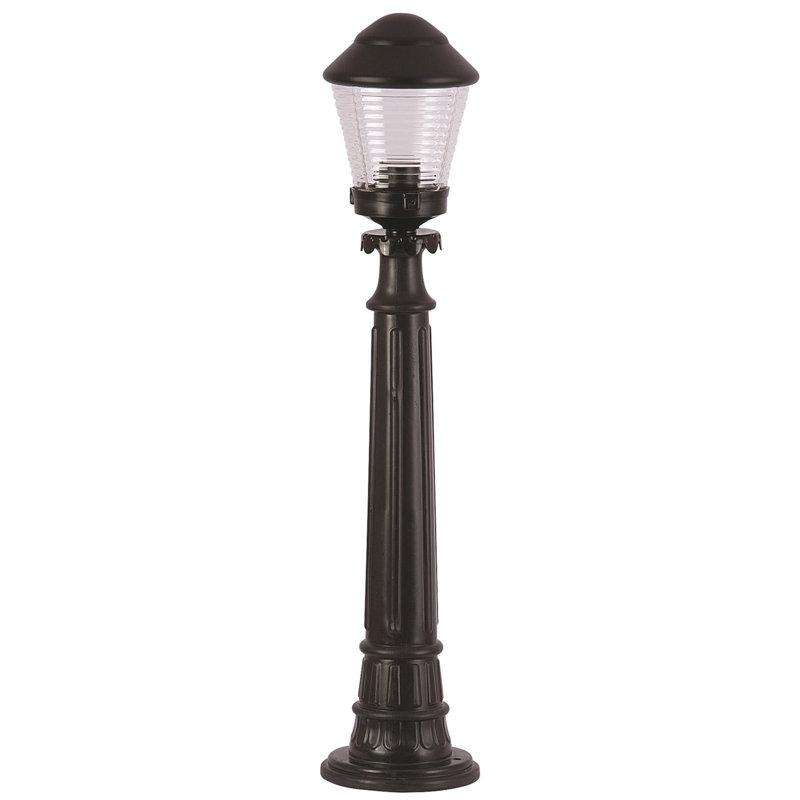 Lampadaire noir câblé à 1 lumière H 33 po (double)