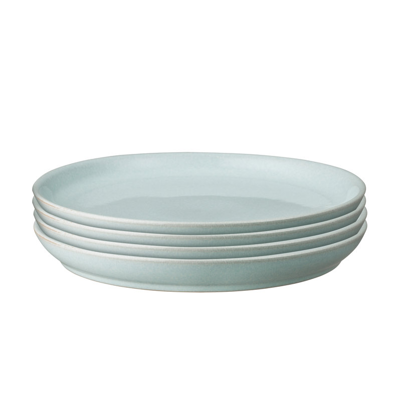 Denby Elements Coupe Dinner Plates, Light Green