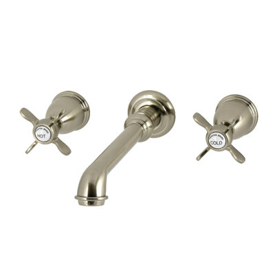 Kingston Brass Essex Double-Handle 3-Hole Wall Mount Bathroom Faucet
