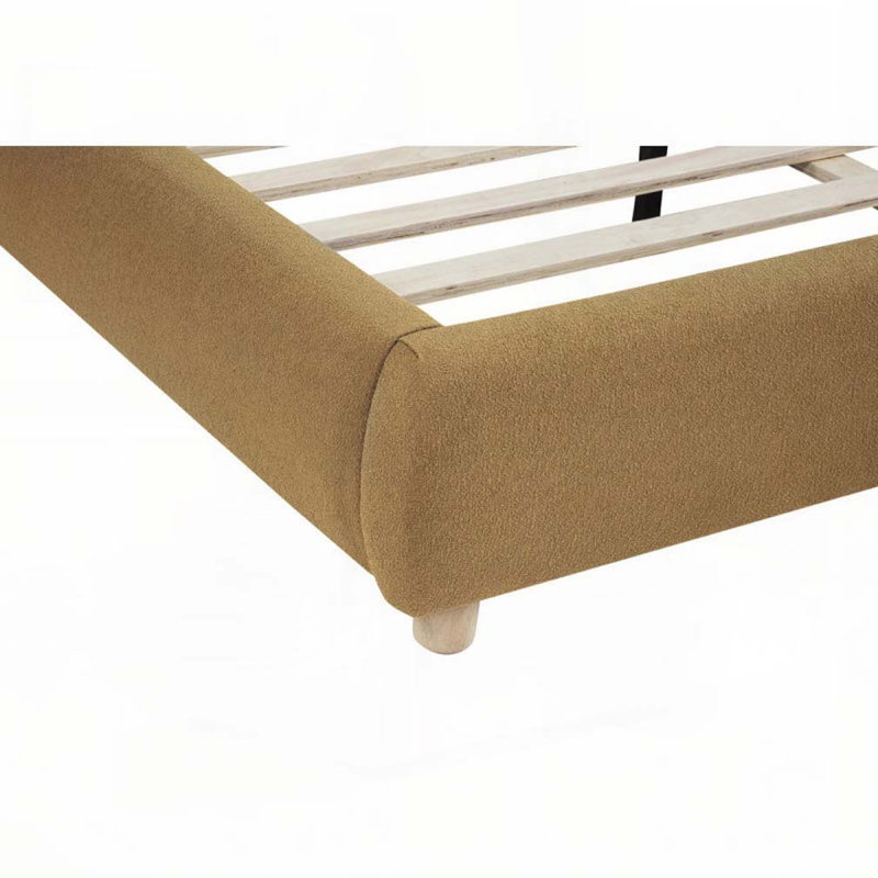 Grand lit en tissu doux en toile de jute, Dorée