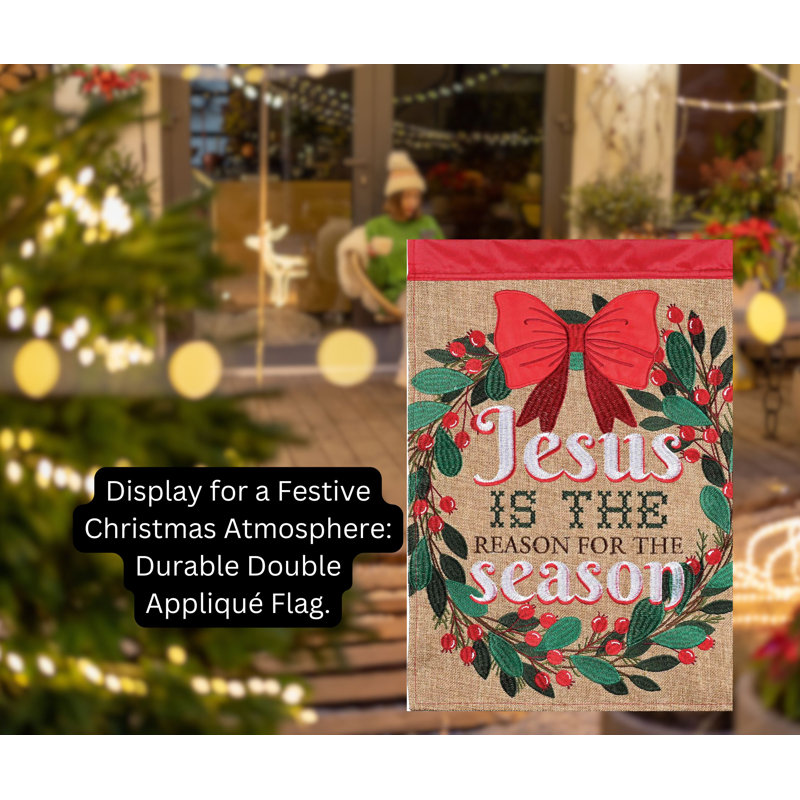 Flag Applique Burlap Jesus Is The Reason