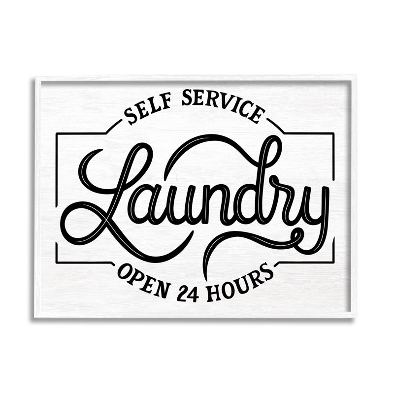 «Self Service Laundry Open», art de la giclée par Jalynn Heerdt, H 24 po x l 30 po x P 1,5 po