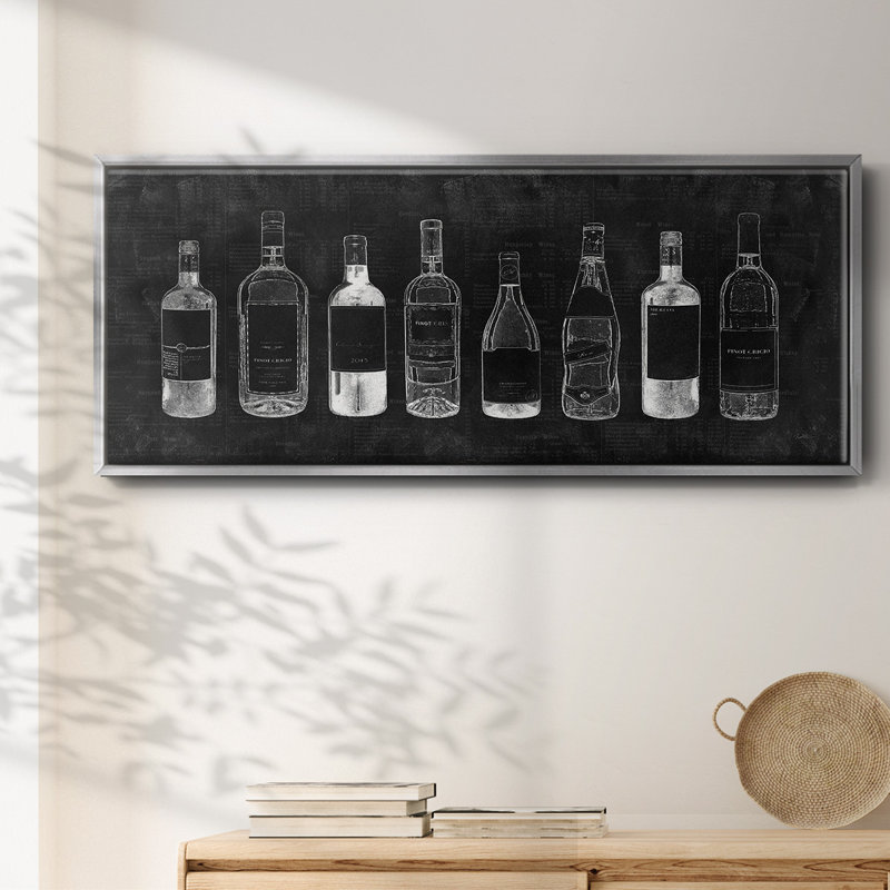 Cave à vin - Toile avec cadre, H 20 po x l 50 po