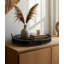 Sagebrook Home Ardian Coastal Large Set of 2 Round Bamboo Serving Trays 24/30"-1133590036