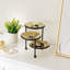 3 Tier Tabletop Black Gold Jewellery Stand