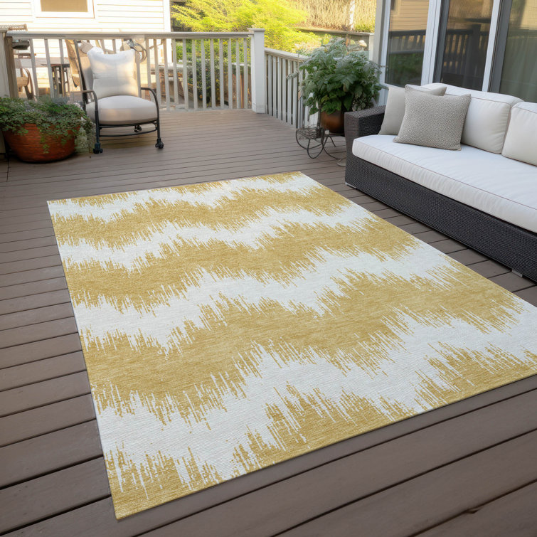 Malek Indoor/Outdoor Area Rug with Non-Slip Backing