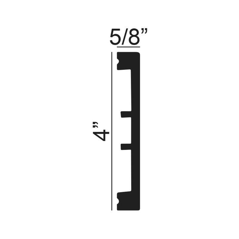 5/8 In. X 96 In. Plain Recycled Polystyrene Base Moulding Pro Pack (86 Feet, 11 Pack)