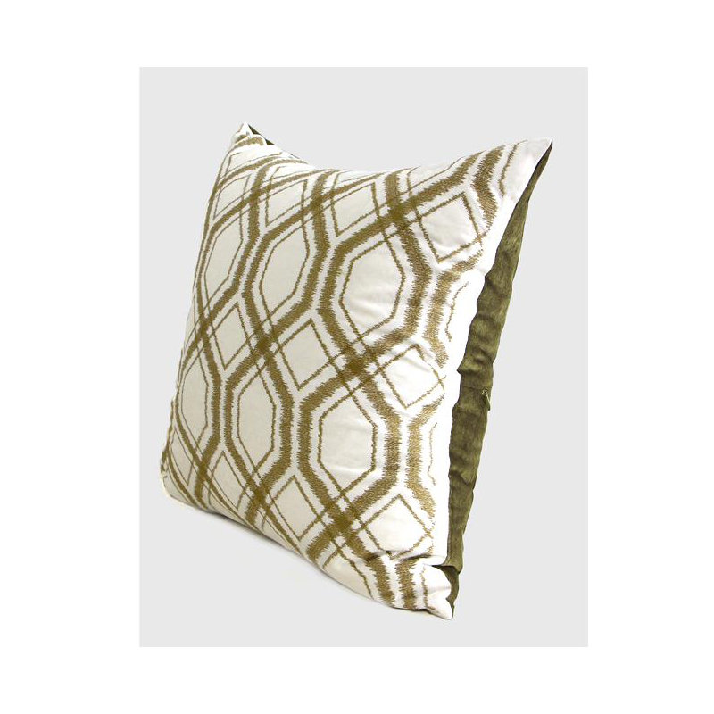  Geometry Pattern Throw Pillow, Wasabi Green