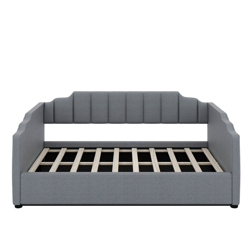 Upholstered Linen Daybed, Gray