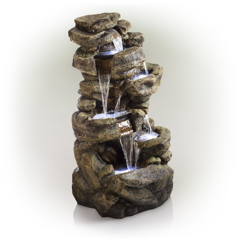 Outdoor Floor Fountain with Lights
