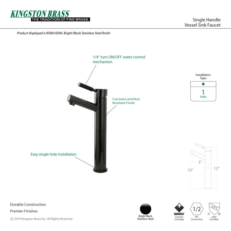 Water Onyx Vessel Sink Faucet