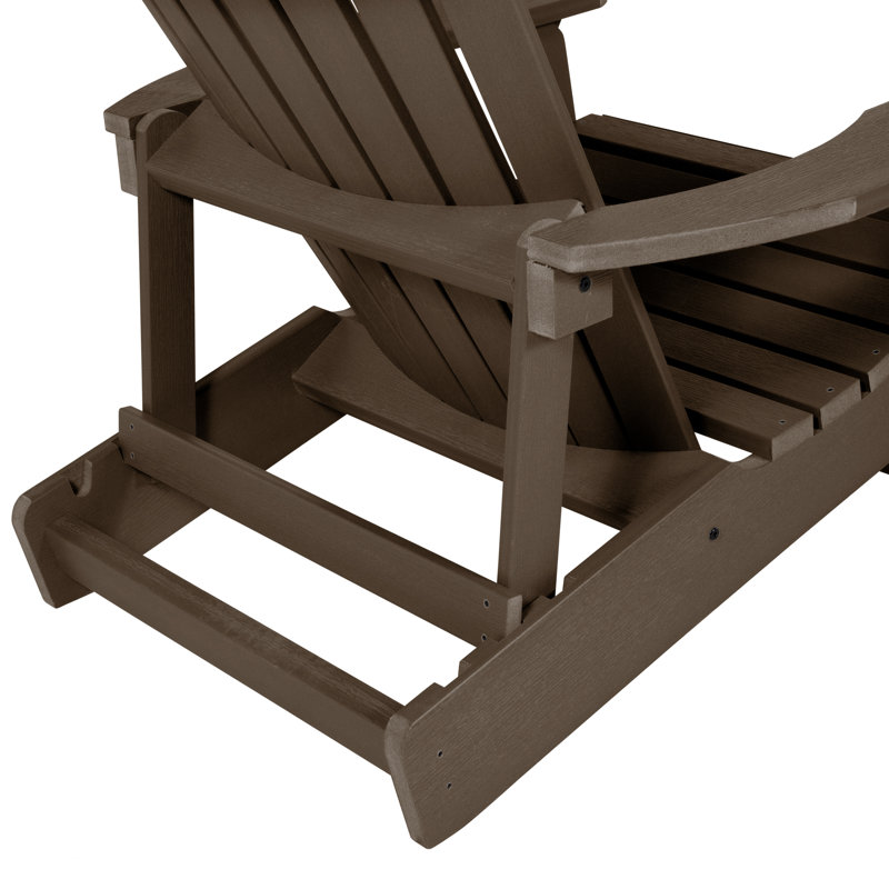 Chaise Adirondack en plastique Federigo, Gland de chêne vieilli