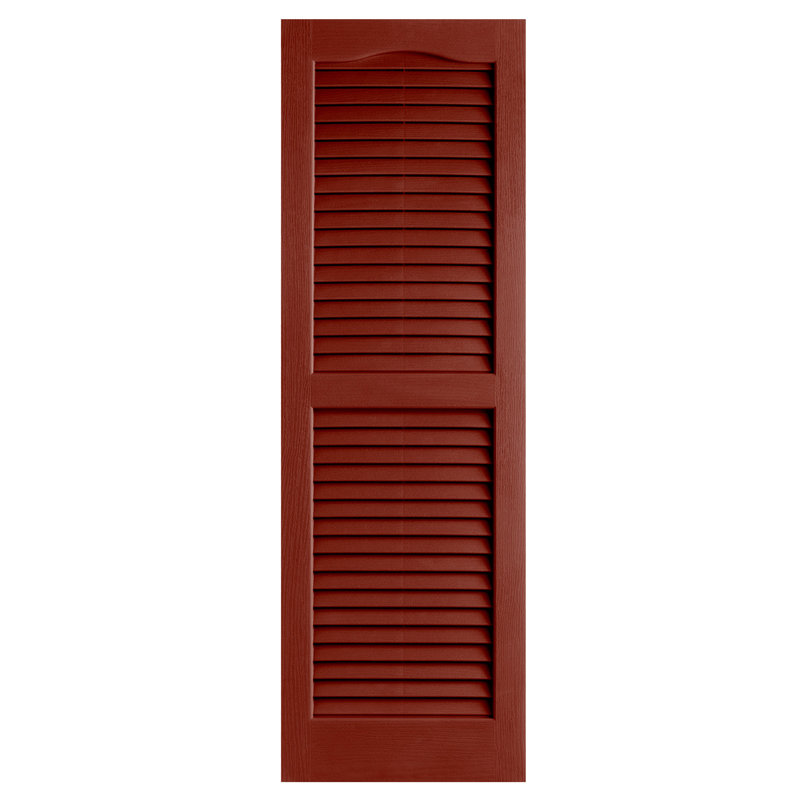 Volet cathédrale à persiennes standard, 51 po, Rouge, 14.5"