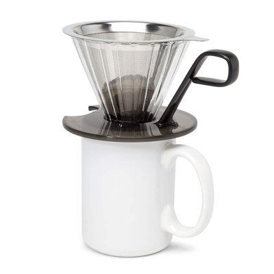 Primula Seneca 1 cups Clear/White Pour-Over Coffee Brewer