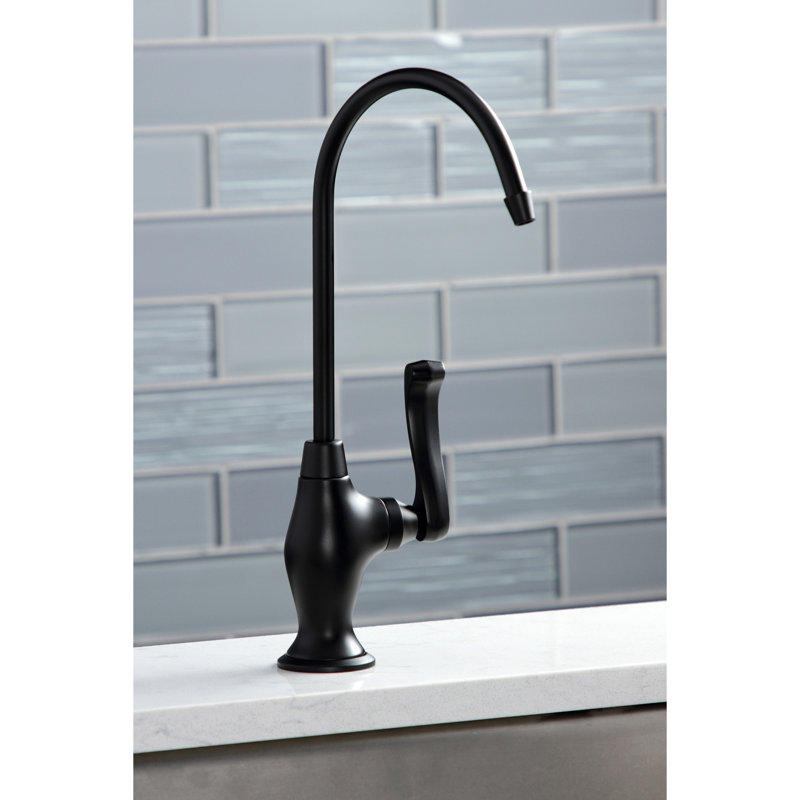 Robinet de filtration d'eau monocommande à 1 trou Kingston Brass Royale, Noir mat