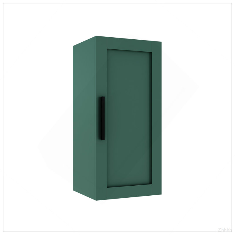 Armoire latérale de meuble-lavabo flottant mural 14 "avec porte et tablette JOVI (convient pour meuble-lavabo JODI), couleur verte