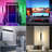 LED Flush Mounted Wall Sconce Smart& Remote Control Multi-color