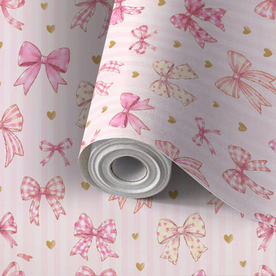 Papier auto-adhésif adhésif pour papier peint or rose auto-adhésif et amovible 24 po x 118 po (60 x 300 cm)