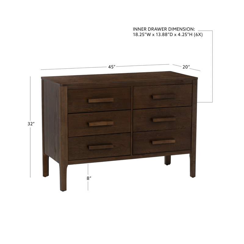 Godina Espresso 6 Drawer Dresser, Espresso
