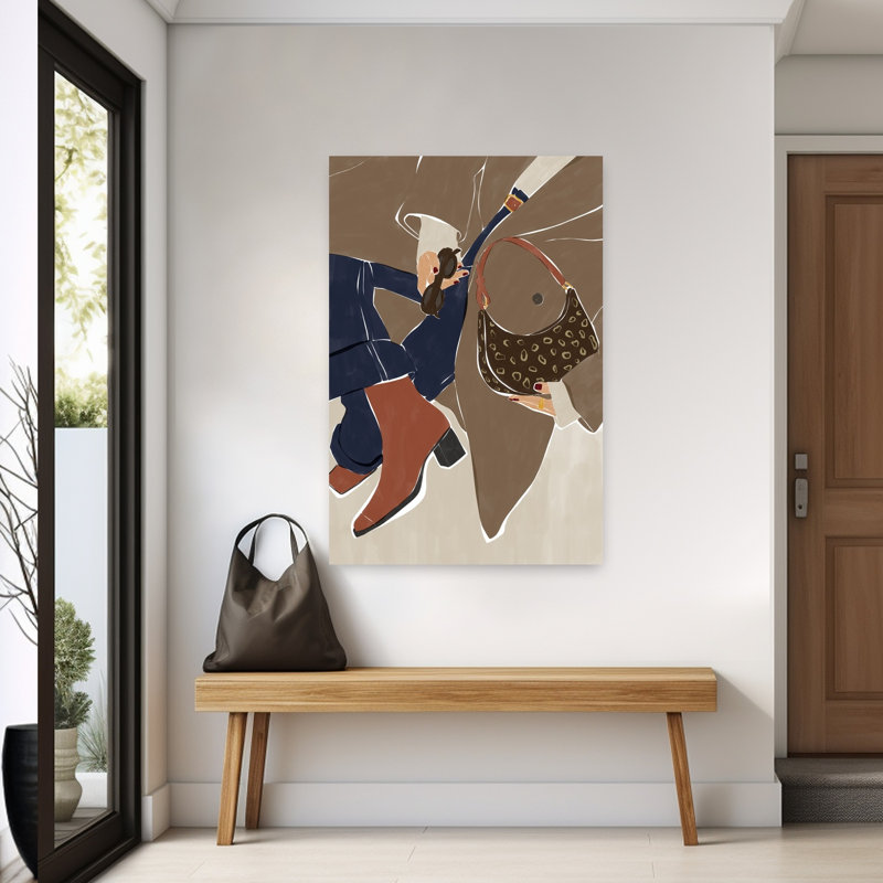 Art contemporain contemporain Portrait d'automne, H 60 po x l 40 po
