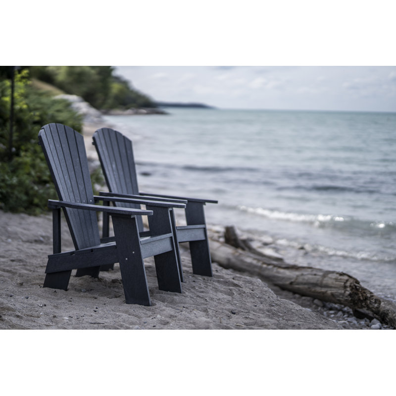 Chaise Adirondack en plastique Shay, Bleu marine atlantique