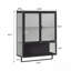 Armoire murale avec porte en verre 62 po - 23 po, deux portes, deux niveaux de rangement fermé, tablette ouverte, porte-serviettes