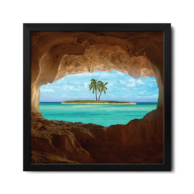 Affiche encadrée Paradise Premium par Matt Anderson, H 16 po x l 16 po