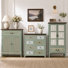 “Fienley" Collection Sage Green Storage Chest With Vintage-Inspired Drawers, Modern Farmhouse Accent Cabinet