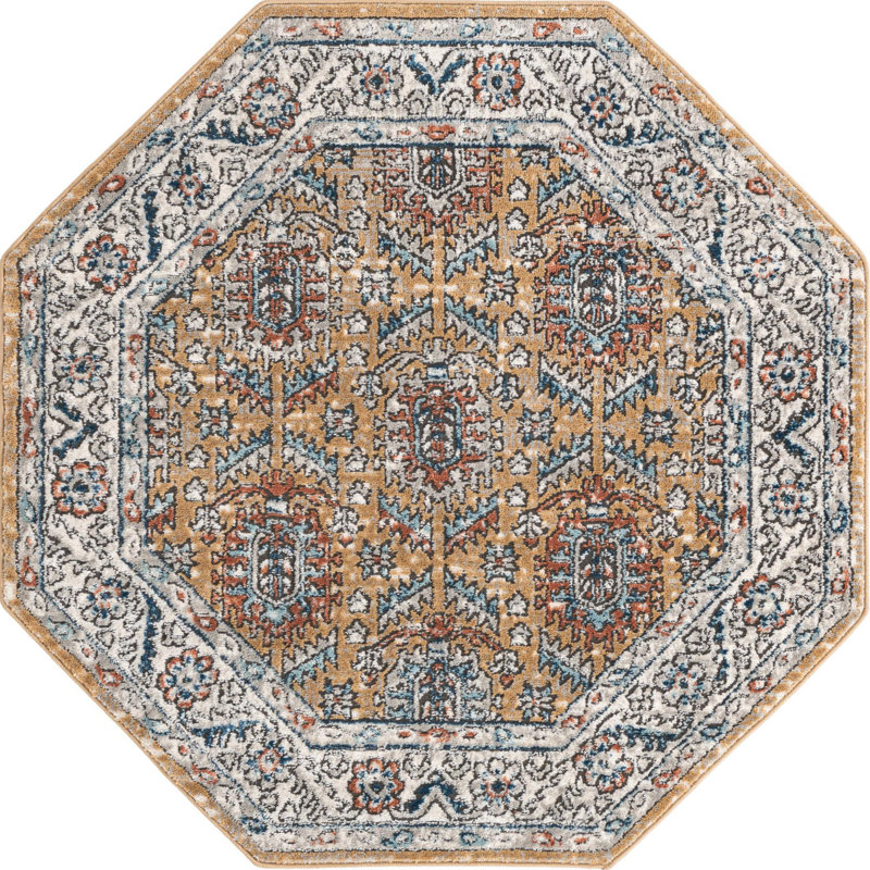 Oriental Indoor Rug, Octagon 4'