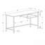 Bureau d'ordinateur, bureau personnel, ordinateur portable, L 48 po, travail, stratifié brun, métal noir, contemporain, moderne-1509630827