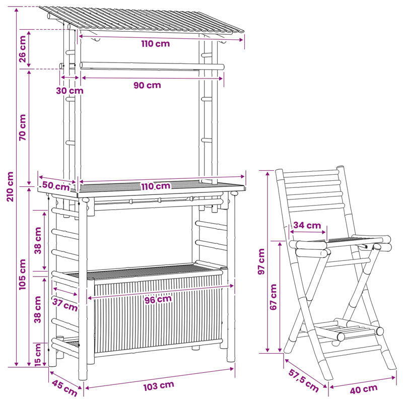 Bay Isle Home Bar Set