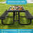 Black Steel 6 Ft. Rectangular Picnic Table - Spacious, Wipe Clean Easily, Outdoor Fun Time Easy To Maintain,