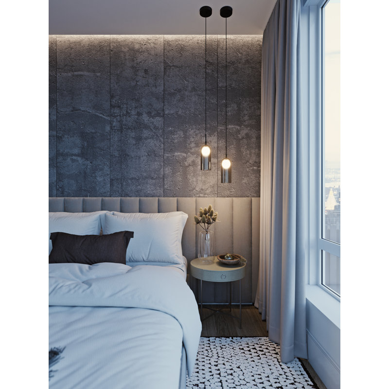 Luminaire suspendu 1 lumière DEL avec détails