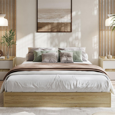 Double (4'6) Solid Wood Platform Bed