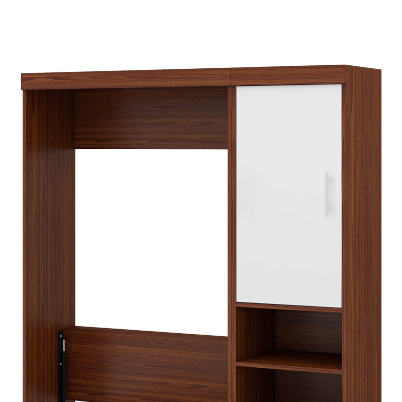 Lit escamotable simple avec armoire murale