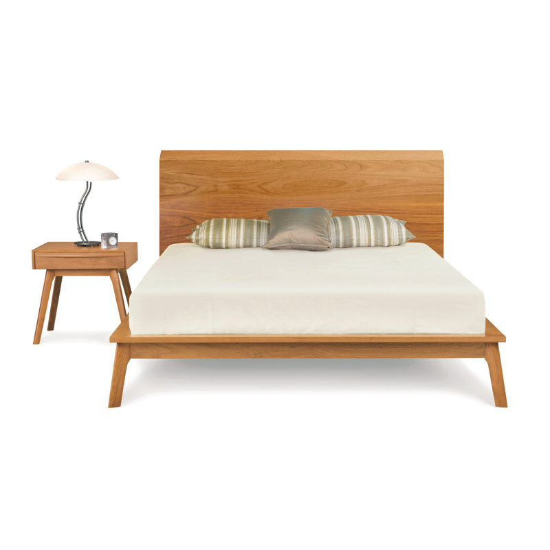 Catalina Solid Wood Bed, Natural Cherry, King